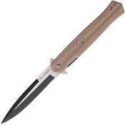 Tac Force 2002TN Assist Open Two-Tone Spear Point Linerlock Knife Tan Handles