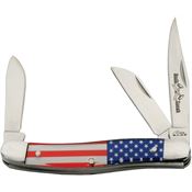 Rite Edge 211582 Stockman Pocket Knife American Flag Handles