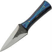 Pakistan 4452 Arrowhead carbon Steel Fixed Blade Knife Black/Blue Handles