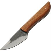 Pakistan 4453 Bark Skinner Carbon Steel Fixed Blade Knife Brown Wood Handles