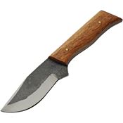 Pakistan 4456 Wide Blade Skinner Carbon Steel Fixed Blade Knife Brown Wood Handles