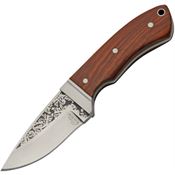 Rite Edge 211630BR Bobcat Skinner Fixed Blade Knife Brown Wood Handles