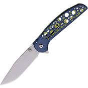 MTech 2015BL Tanto Linerlock Knife Blue Handles