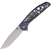 MTech 2015GY Tanto Linerlock Knife Flame Handles