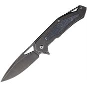 Tac Force A2001BK Assist Open Black Stonewash Drop Point Linerlock Knife Black Stonewash Handles