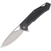 Tac Force A2001SW Assist Open Stonewash Drop Point Linerlock Knife Black Stonewash Handles