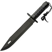 Rite Edge 211625 Plateau Survival Black Sawback Fixed Blade Knife Black Handles