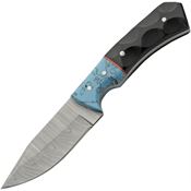 Damascus 1404TR Damascus Skinner Fixed Blade Knife Turquoise/Micarta Handles