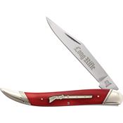 Rough Rider 2620 Long Rifle Trapper Knife Red Smooth Bone Handles