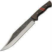 Pakistan 4463 Forged Bowie Carbon Steel Fixed Blade Knife Brown Wood Handles