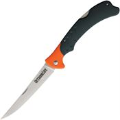 Outdoor Life M007 Fillet Lockback Knife Black/Orange Handles