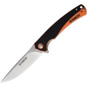 Outdoor Life M009 Talus Stonewash D2 Carbon Steel Linerlock Knife Black/Orange Handles