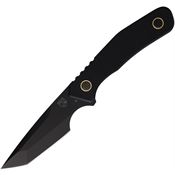 Se7en Plus 240502BK Strider Black D2 Carbon Steel Tanto Fixed Blade Knife Black G10 Handles