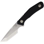 Se7en Plus 240502BKS Strider Stonewash D2 Carbon Steel Tanto Fixed Blade Knife Black G10 Handles