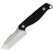 Se7en Plus 240503BKS Raptor Stonewash D2 Carbon Steel Tanto Fixed Blade Knife Black G10 Handles