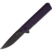 Se7en Plus 240506PR Hera Black D2 Carbon Steel Drop Point Linerlock Knife Purple G10 Handles