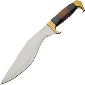 Pakistan 203528 Kurki Style Bowie Fixed Blade Knife Black Handles