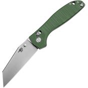 Bestech G61B Liger D2 Carbon Steel Wharncliff Bar Lock Knife OD Green G10 Handles