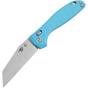 Bestech G61D Liger D2 Carbon Steel Wharncliff Bar Lock Knife Light Blue G10 Handles