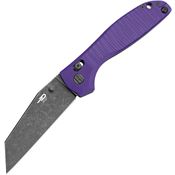 Bestech G61E Liger D2 Carbon Steel Wharncliff Bar Lock Knife Purple G10 Handles