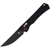 Cobratec LEGBLK Legacy Black D2 Carbon Steel Bar Lock Knife Black G10 Handles