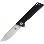 Cobratec RTDD2BLK Riptide D2 Carbon Steel Linerlock Knife Black Handles