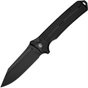 Civivi 230801 Neurohaptic Black Stonewash Nitro V Clip Point Button Lock Knife Black G10 Handles