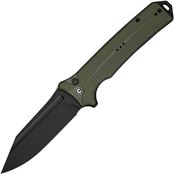 Civivi 230803 Neurohaptic Black Stonewash Nitro V Clip Point Button Lock Knife OD Green G10 Handles