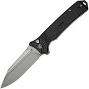 Civivi 230802 Neurohaptic Stonewash Nitro V Clip Point Button Lock Knife Black Shredded G10 Handles