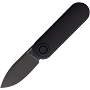 Vosteed A3701 Corgi-V Black Stonewash Drop Point Vanchor Lock Black Handles