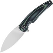 Shieldon RD02A Jalapenos Linerlock Knife Black/Green G10 Handles