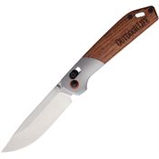 Outdoor Life M003 Satin D2 Carbon Steel PLX Lock Wood Handles