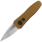 Kershaw 7500BRZ Auto Launch 4 Black Tanto Button Lock Knife Bronze Handles