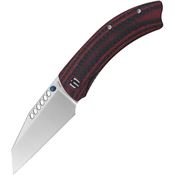 Shieldon DA01A Cyberdashi Linerlock Knife Red G10/Carbon Fiber Handles