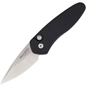 Pro Tech 2905 Auto Sprint Stonewash Spear Point Button Lock Knife Black Handles