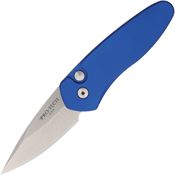 Pro Tech 2905BLUE Auto Sprint Stonewash Spear Point Button Lock Knife Blue Handles