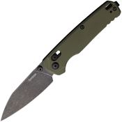 Kershaw 6105OLBW Bel Air Blackwash MagnaCut Duralock Knife Green Handles