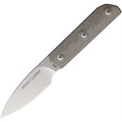 Viper 4064CG Mirror2 Stonewash Fixed Blade Knife Green Micarta Handles