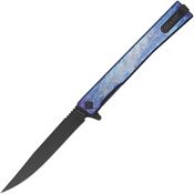 Ocaso 10DBB Solstice Black Linerlock Knife Lightning Handles