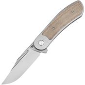 Bestech T2411B Vestige Magnacut Framelock Knife Gray/Natural Handles