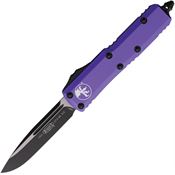 Microtech 2311PU Auto UTX-85 Two-Tone Single Edge OTF Knife Purple Handles