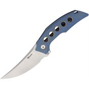 Reate VEL2 Velocity Satin Elmax Framelock Knife Blue/Bronze Handles