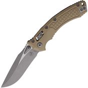 Microtech 17304 Amphibian Apocalyptic Single Edge Ram-Lok Knife Tan Frag G10 Handles