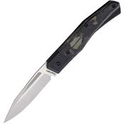 Suprlativ 013 Infidel Clip Point Slip Joint Knife Black/Black Micarta Handles