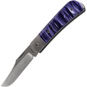 Jack Wolf 54160 Benny's Clip Point Slip Joint Knife Cosmic Purple Kirinite Handles