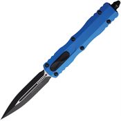 Microtech 2251BL Auto Dirac Two-Tone Double Edge Dagger OTF Knife Blue Handles