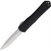 Heretic 033F2A Auto Manticore X Stonewash Recurve OTF Knife Black Grenade Handles