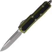 Microtech 12410APODS Auto Daytona Apocalyptic Single Edge OTF Knife OD Green Handles