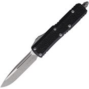 Microtech 12410APS Auto Daytona Apocalyptic Single Edge OTF Knife Black Handles