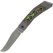 Jack Wolf 54176 Bionic Jack Framelock Knife Watermelon Sugar Camo Carbon Fiber Handles